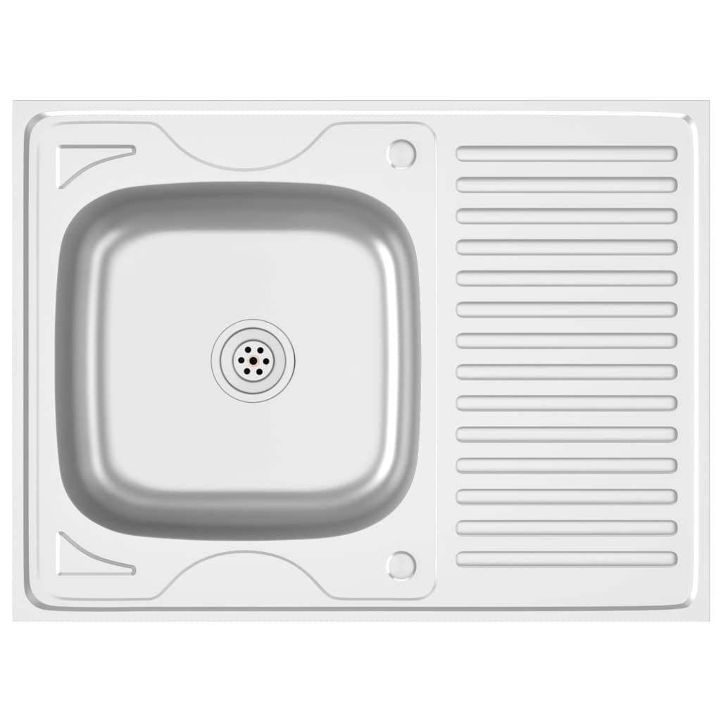 vidaXL Évier et Égouttoir Inox - vue 3