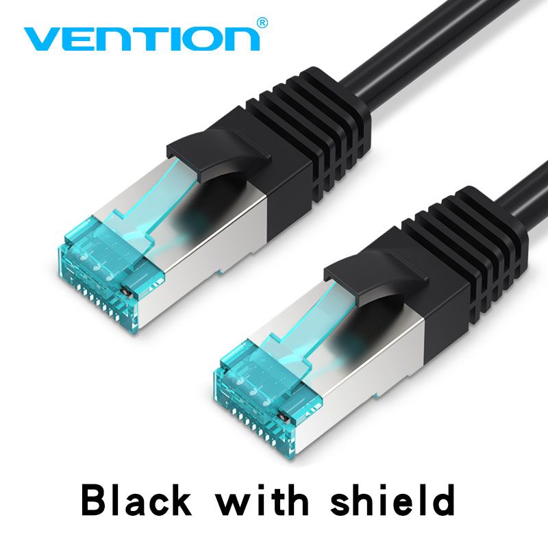 Vention Câble Ethernet Cat5e Câble Lan Cat 5 RJ45 Câble de raccordement réseau 1m 2m 3m 5m 10m 15m 20m 40m 50m pour câble de routeur d'ordinateur,Avec blindage- 0,75m- Bundle1-