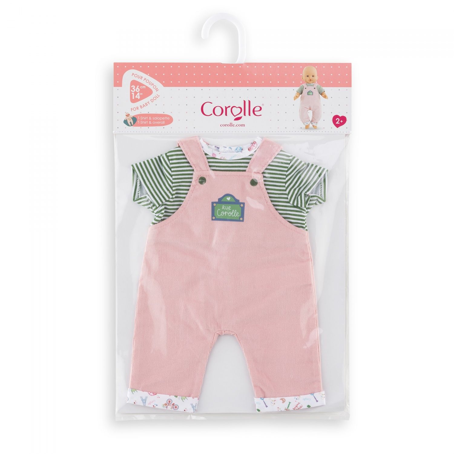 Vêtement pour Grand poupon 36 cm : T shirt et salopette Week end à paris Corolle - vue 2