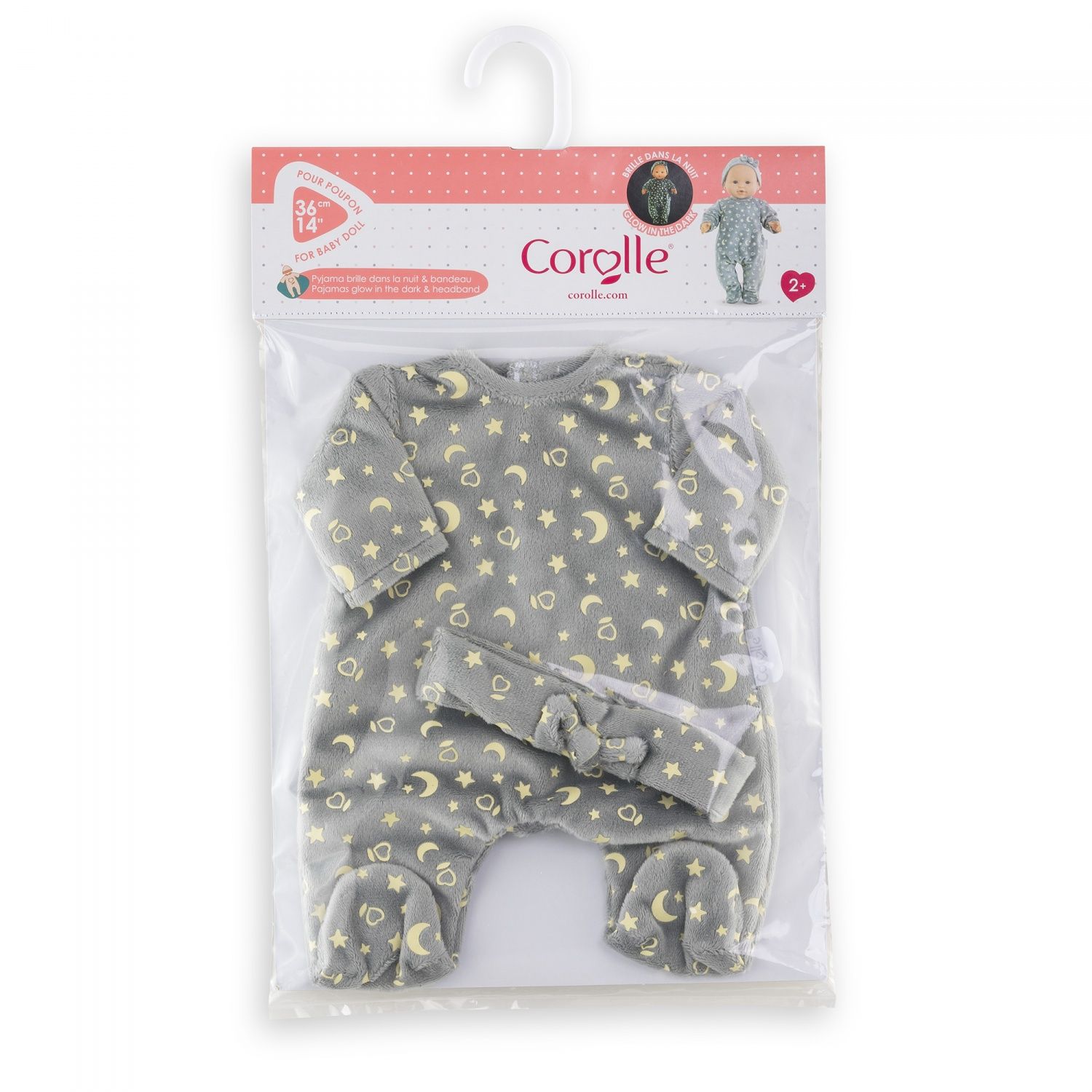Vêtement pour Grand poupon 36 cm : Pyjama brille dans la et bandeau Corolle - vue 2