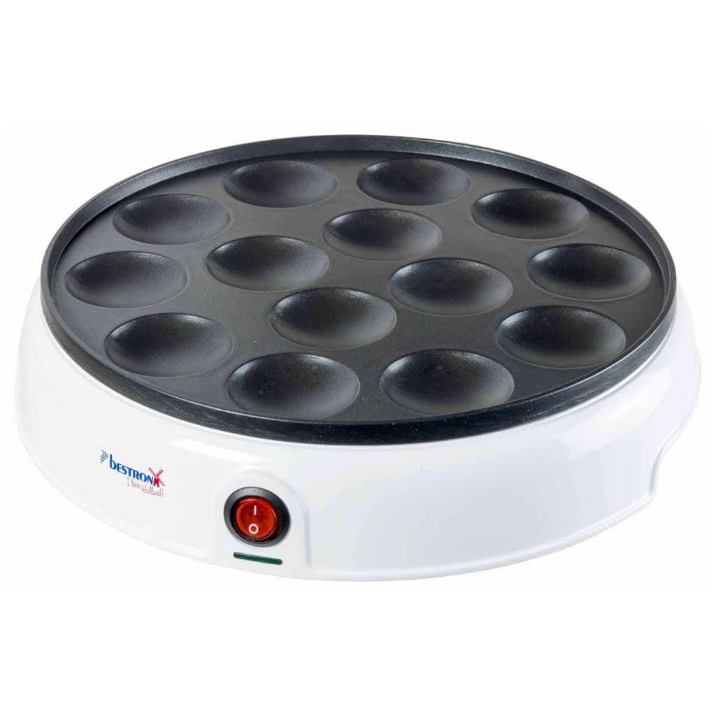 Bestron Appareil à poffertjes profiteroles au design rétro Mini crêpier avec revêtement anti adhésif Sweet Dreams 800 Watts Couleur: - vue 3