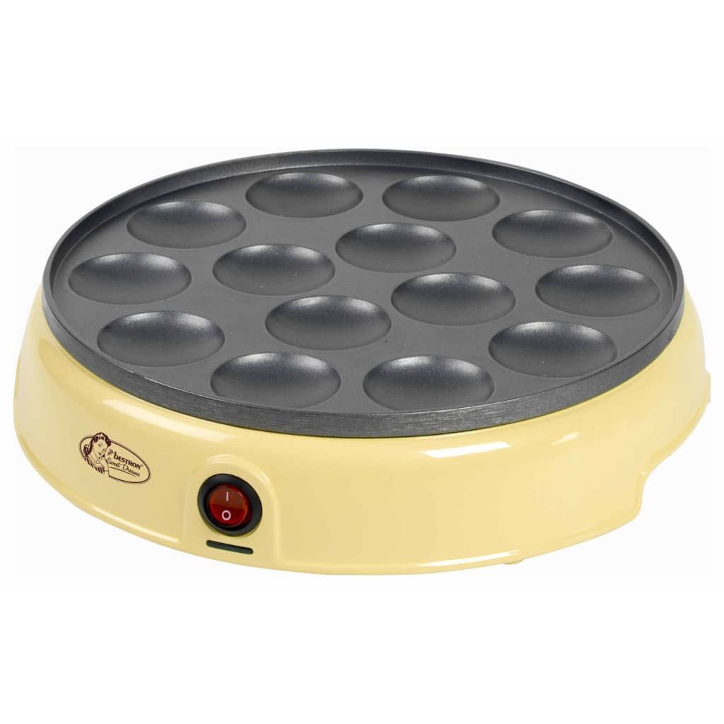 Bestron Appareil à poffertjes profiteroles au design rétro Mini crêpier avec revêtement anti adhésif Sweet Dreams 800 Watts Couleur: - vue 2
