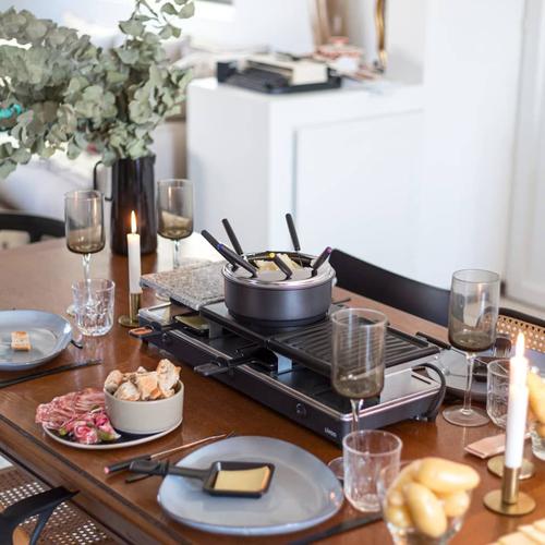 Livoo Ensemble à Raclette Et à Fondue 12 Personnes 1650 W