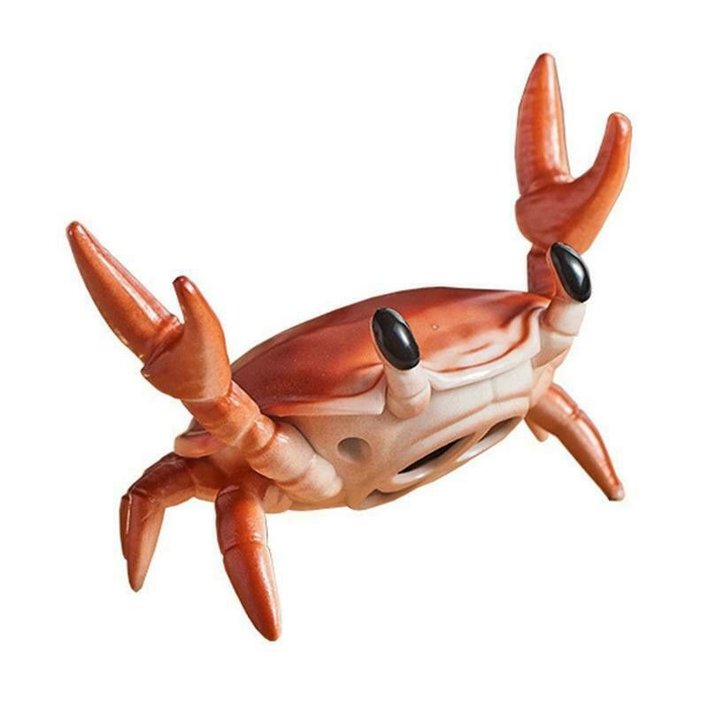 Crab Mini haut-parleur Bluetooth sans fil avec support pour téléphone portable porte-stylo Haltérophilie Crabe Support de bureau Caisson de basses stéréo, orange - 1 ""- Tweeter magnétique planaire - Haut-parleur