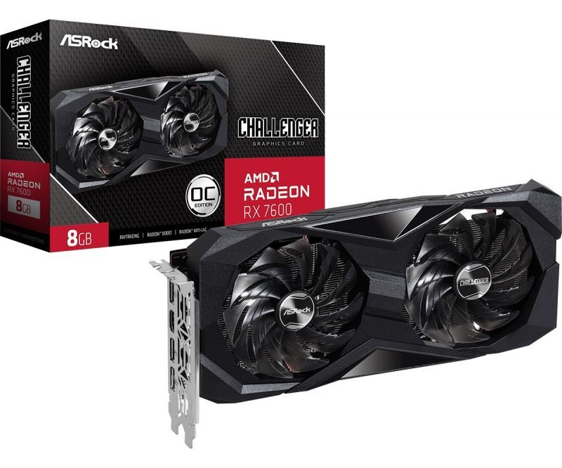 Asrock Challenger 90 GA41ZZ 00UANF carte graphique AMD Radeon RX 7600 8 Go GDDR6 Neuf - vue 4