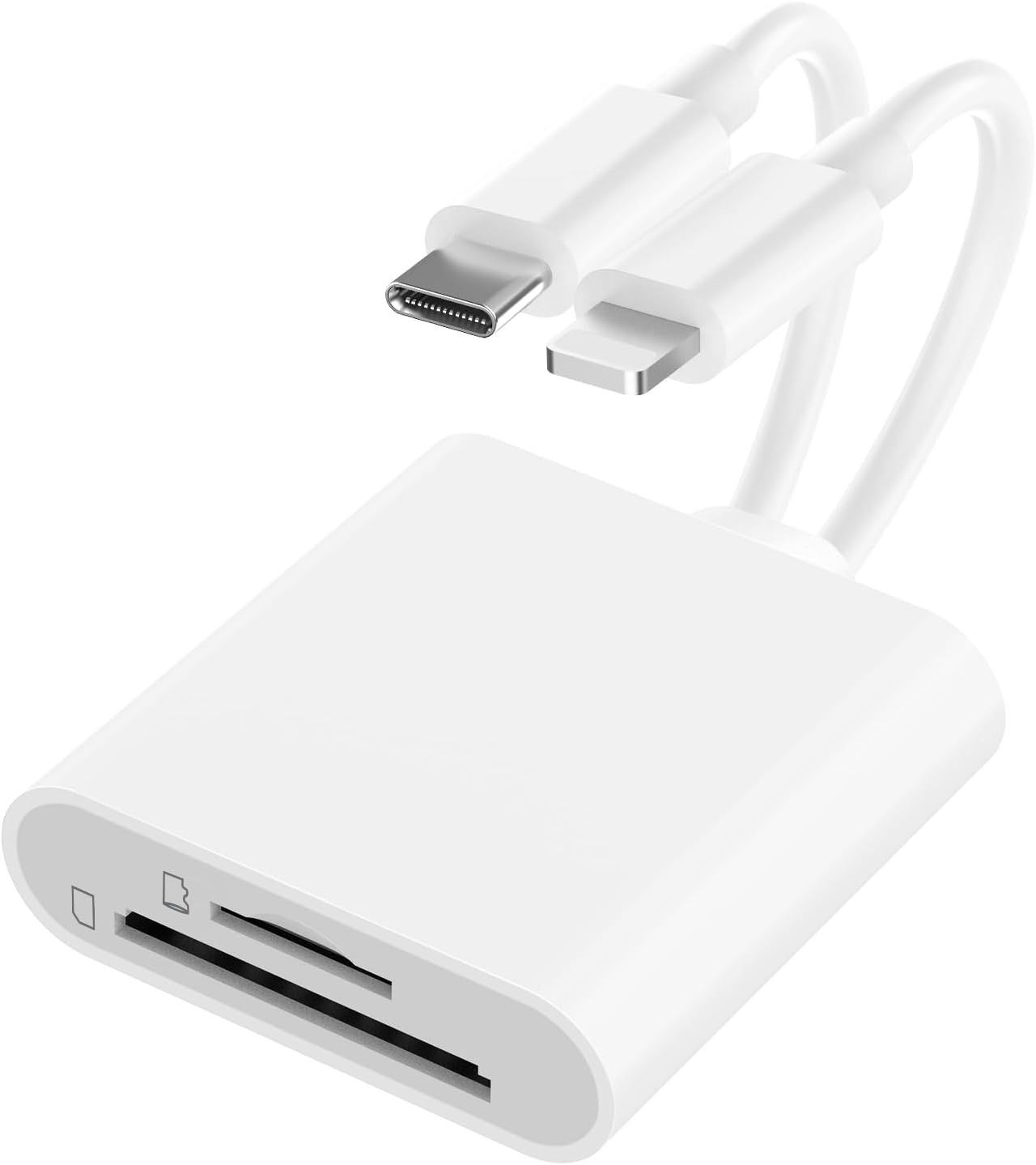 Lecteur Carte SD pour iPhone/iPad/Appareil Photo, Adaptateur Carte SD pour iPhone, Lecteurs Carte Mémoire Externes, Lecteur Carte Micro USB C Lecteur Carte Type C, Lecteur Carte Mémoire pour iPhone