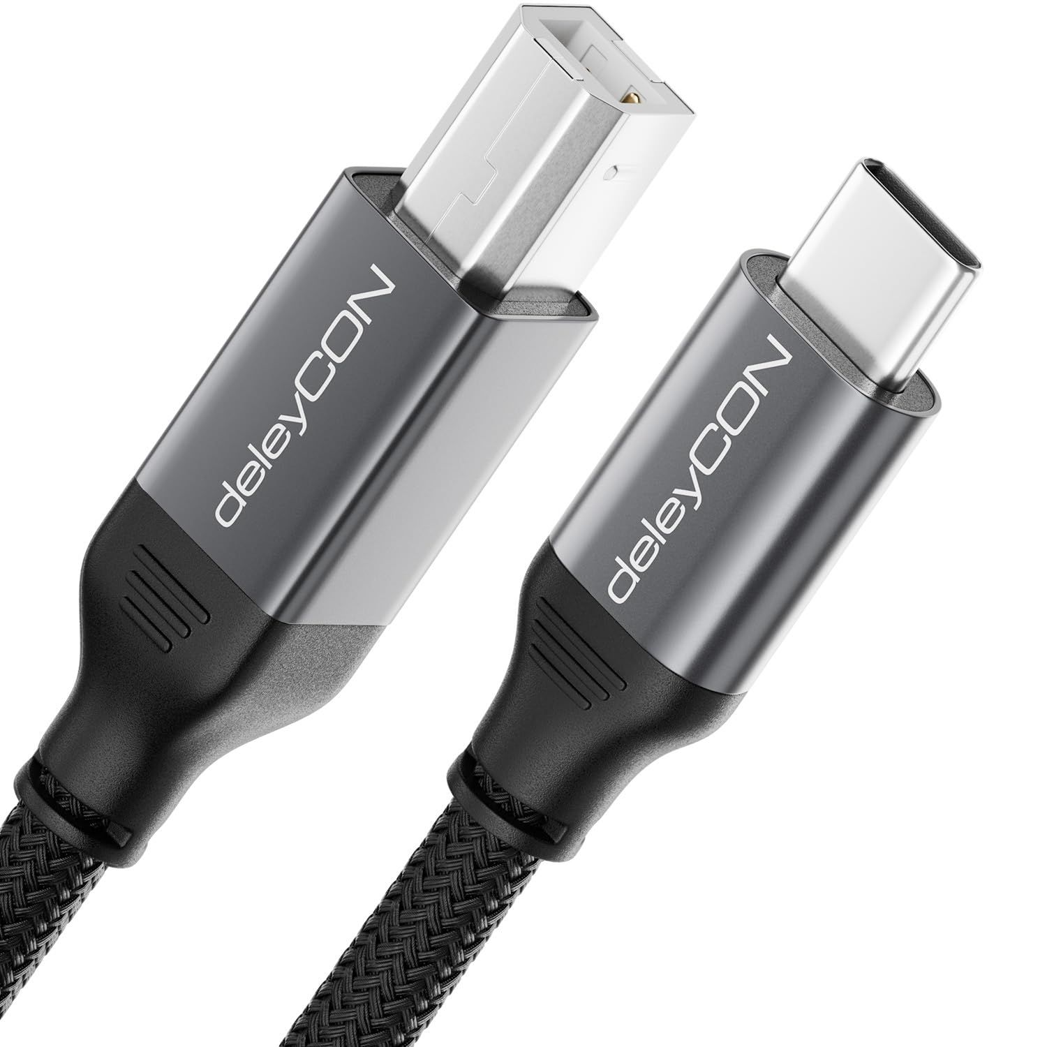 3,0M Usb C Câble D'Imprimante (Pour Imprimante, Scanner, Midi) Usb-C Vers Usb-B Câble Tressé + Connecteur Métallique Pour Samsung Canon Brother Iphone 16 15 Tablet Pc Macbook