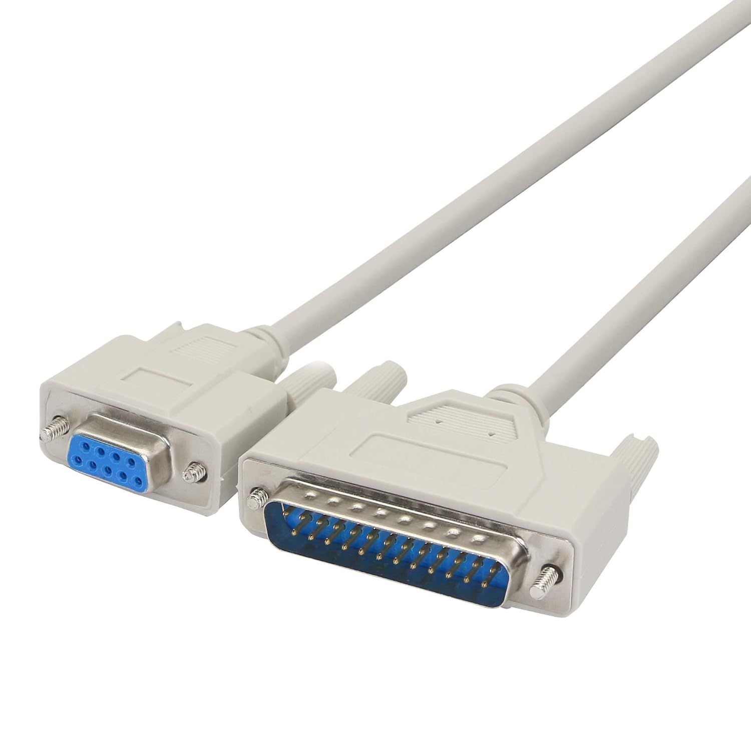 Câble De Conversion Db9 Vers Db25 Câble De Conversion Rs232 Femelle Vers Db25 Mâle Null Modem Série Parallèle Imprimante Pour Dte Pc Mac Linux Transmission De Données Communication¿1.5M¿