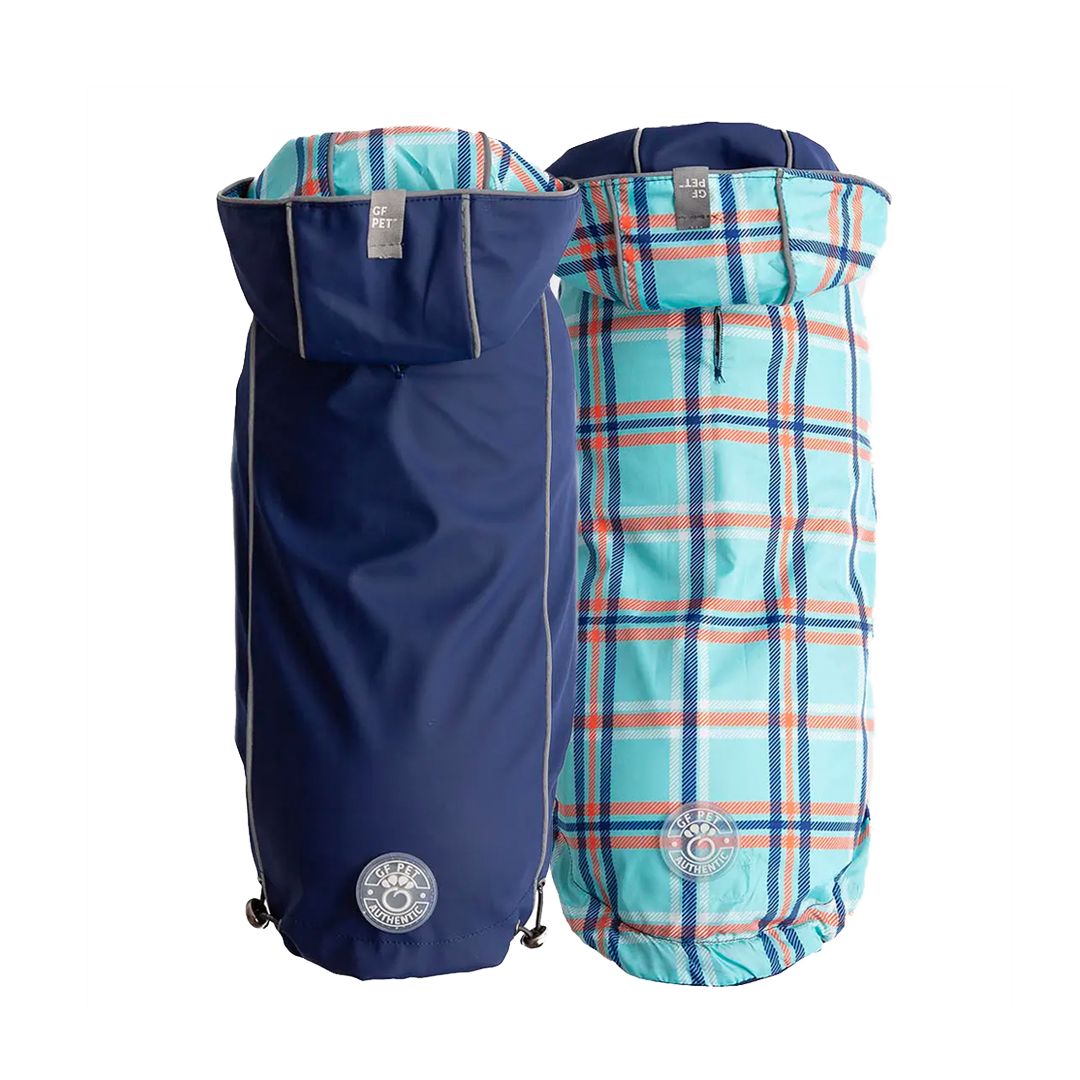 Meilleurs prix pour Gf Pet Reversible Elastofit Raincoat - Imperméable- Vêtements Imperméables Pour Chiens- Taille Xs Manteau Pour Chien Longueur Du Dos 28cm- Marine