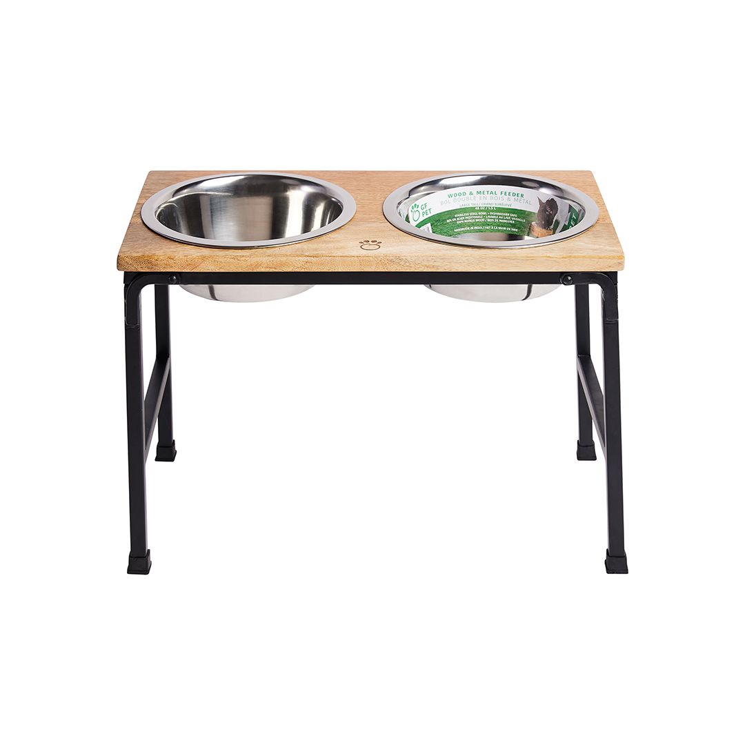 Meilleurs prix pour Gf Pet Nourrisseur En Bois Durable Et En Métal Fabriquée À La Main - L Tall