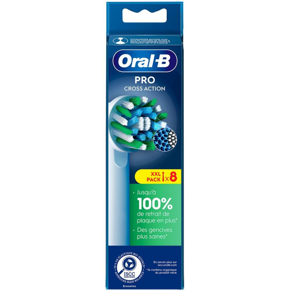 Brossette dentaire Oral-B Brossettes Cross action x8 X-filaments