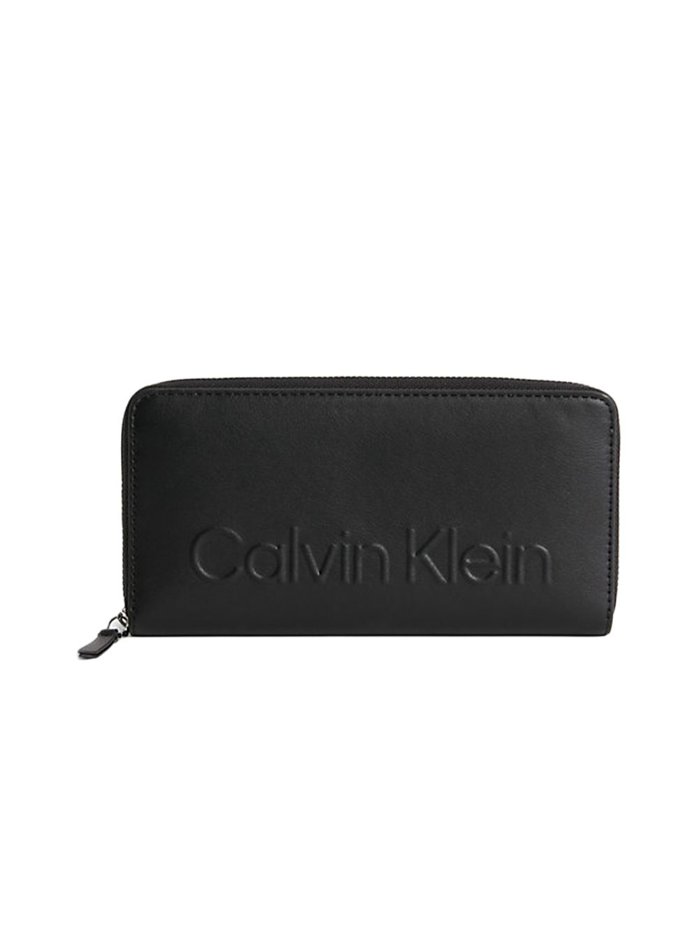 Portefeuille Calvin Klein Zippe logo relief Femme