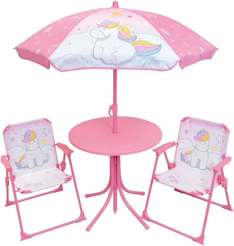 Fun House - Salon De Jardin Licorne Pour Enfants - Rose