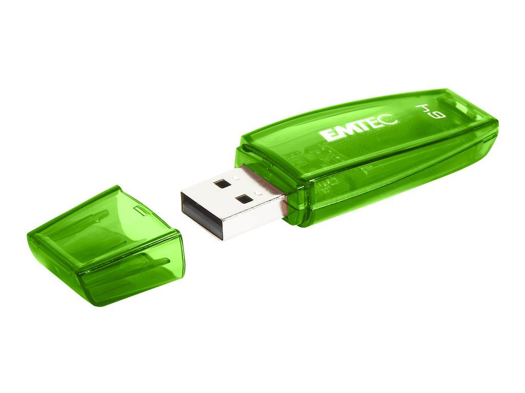Clé USB 2.0 EMTEC C410 Color Mix 64 Go Vert