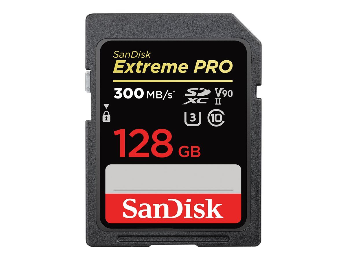 SanDisk Extreme Pro - Carte mémoire flash - 128 Go - UHS-II U3 / Class10 - 1733x/2000x - SDXC UHS-II