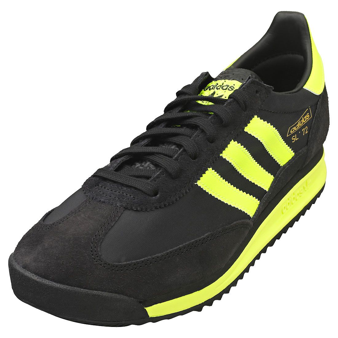 Adidas Sl 72 Rs Pour Hommes - Baskets De Ville En Suédé Et Textile, Noir Jaune - 46