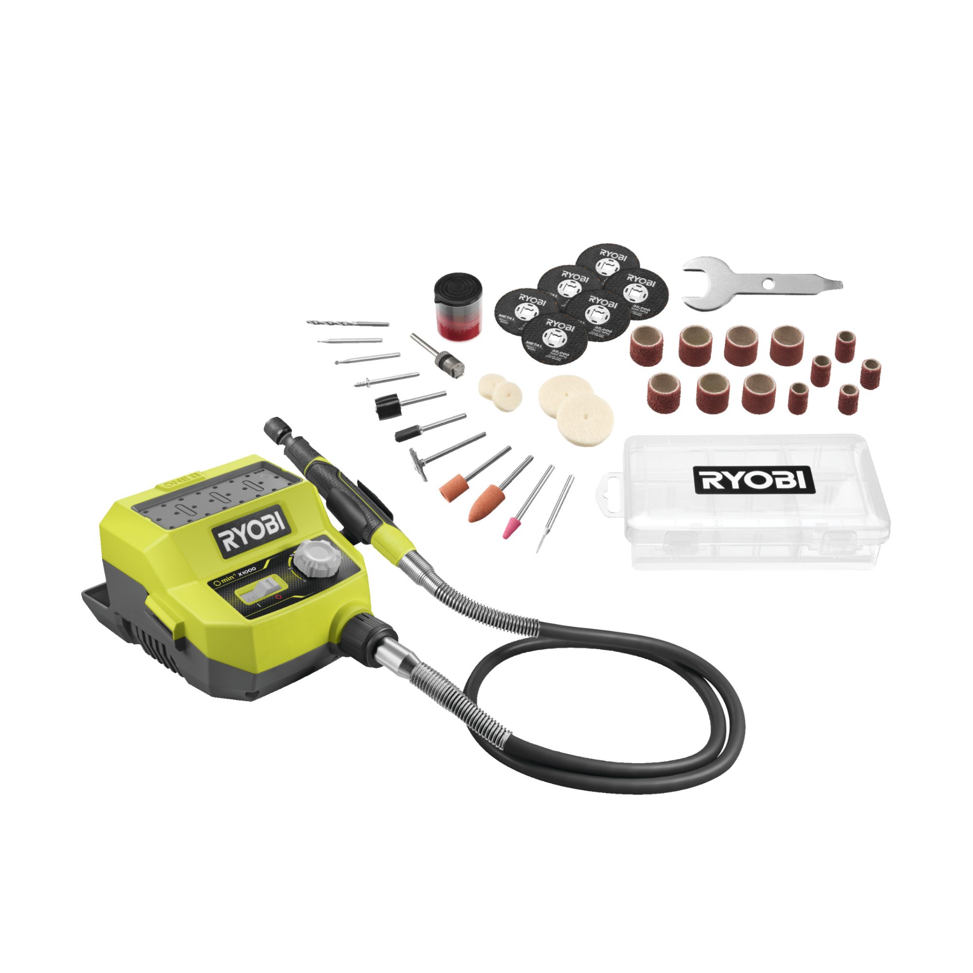 Mini outil multifonction RYOBI 18V 4 000 35 000 trmin Livré avec 35 accessoires - vue 2
