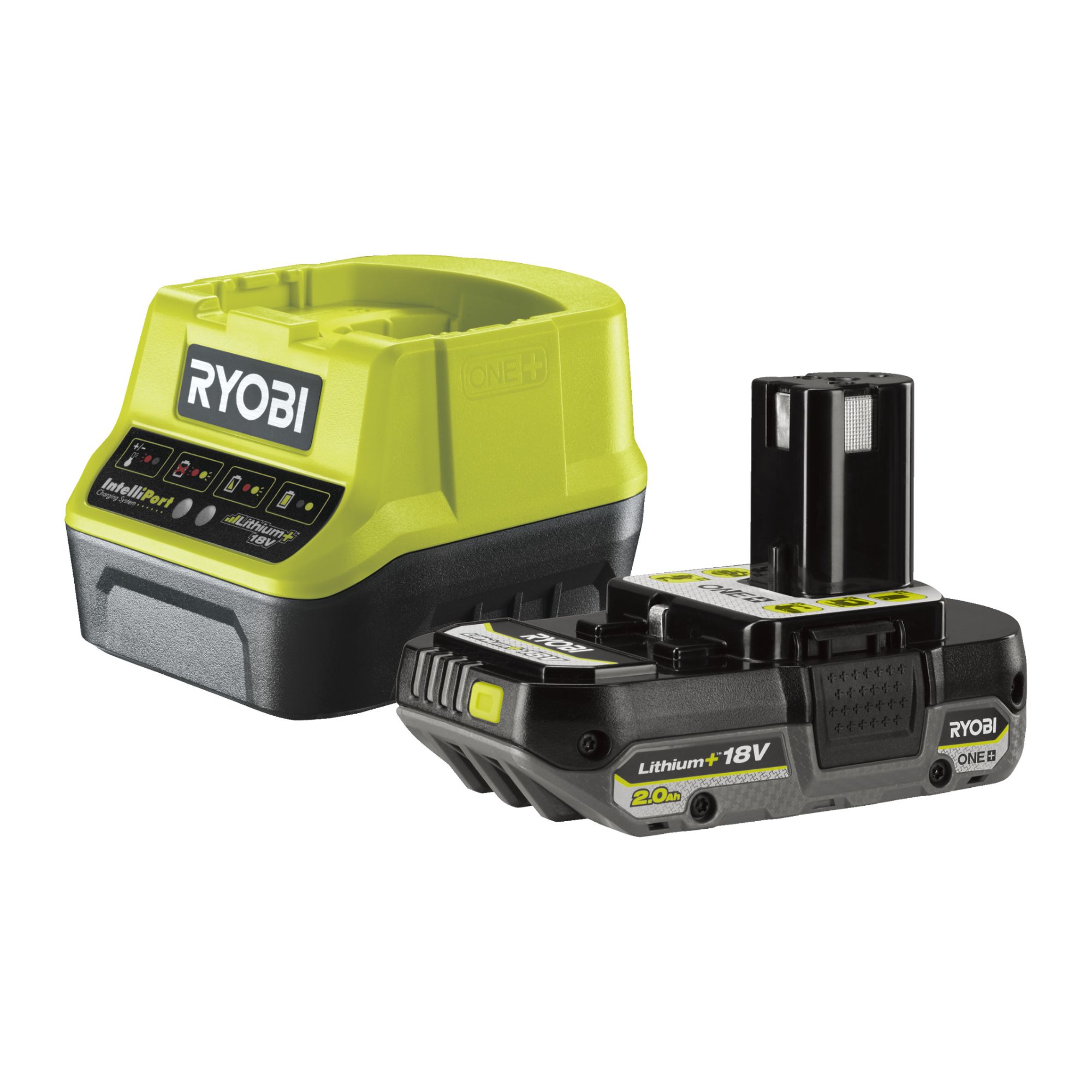 Pack chargeur rapide 2 + 1 Batterie Lithium+ 18V ONE+™ Ryobi 2 0 Ah - vue 2