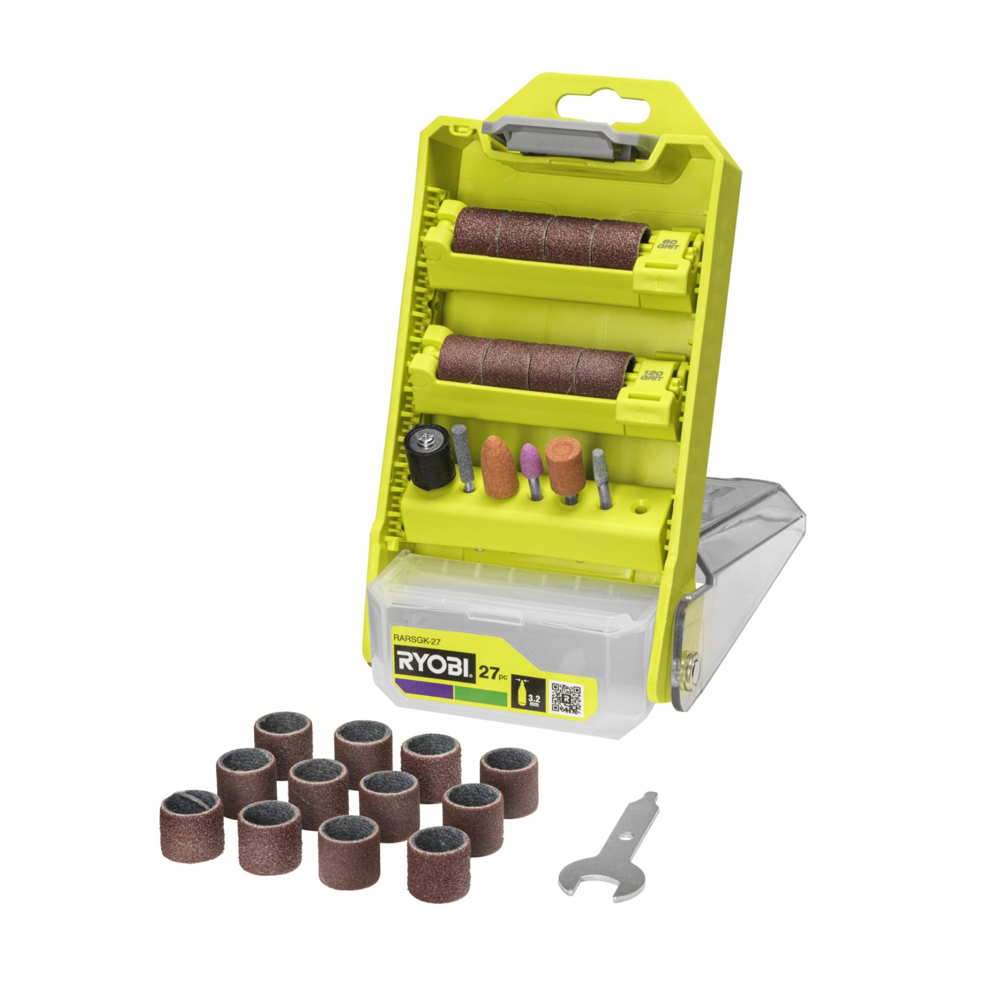 RYOBI Coffret 27 pcs ponçage / meulage RARSGK