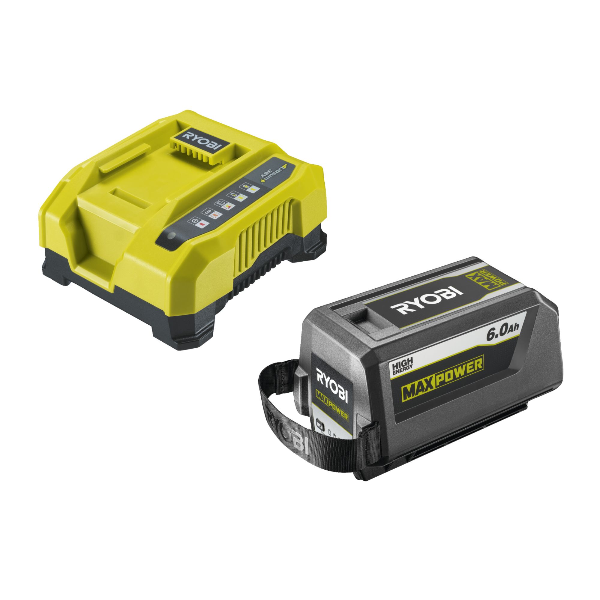 RYOBI 1 batterie lithium+ 36V MAXPOWER 6 0 Ah High Energy et 1 chargeur rapide 6 RY36BK60B 160 - vue 2