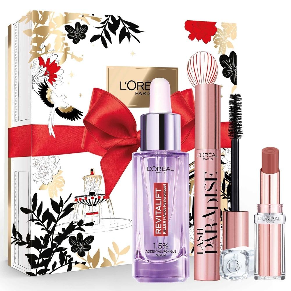 ’Oréal Paris Coffret Cadeau Luxe 3 Produits Soin & Maquillage Sérum Repulpant Revitalift Filler Mascara Lash Paradise Baume à Lèvres Glow Paradise Édition limitée - vue 7