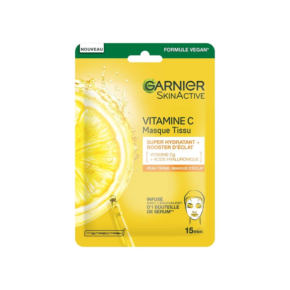 Garnier - Skinactive Masque Tissu Vitamine C Booster D'éclat 28 G