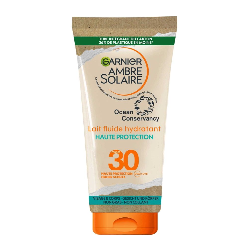 Garnier Ambre Solaire Lait Fluide Hydratant Fluide Hydratant Haute Protection Fps30 175 Ml