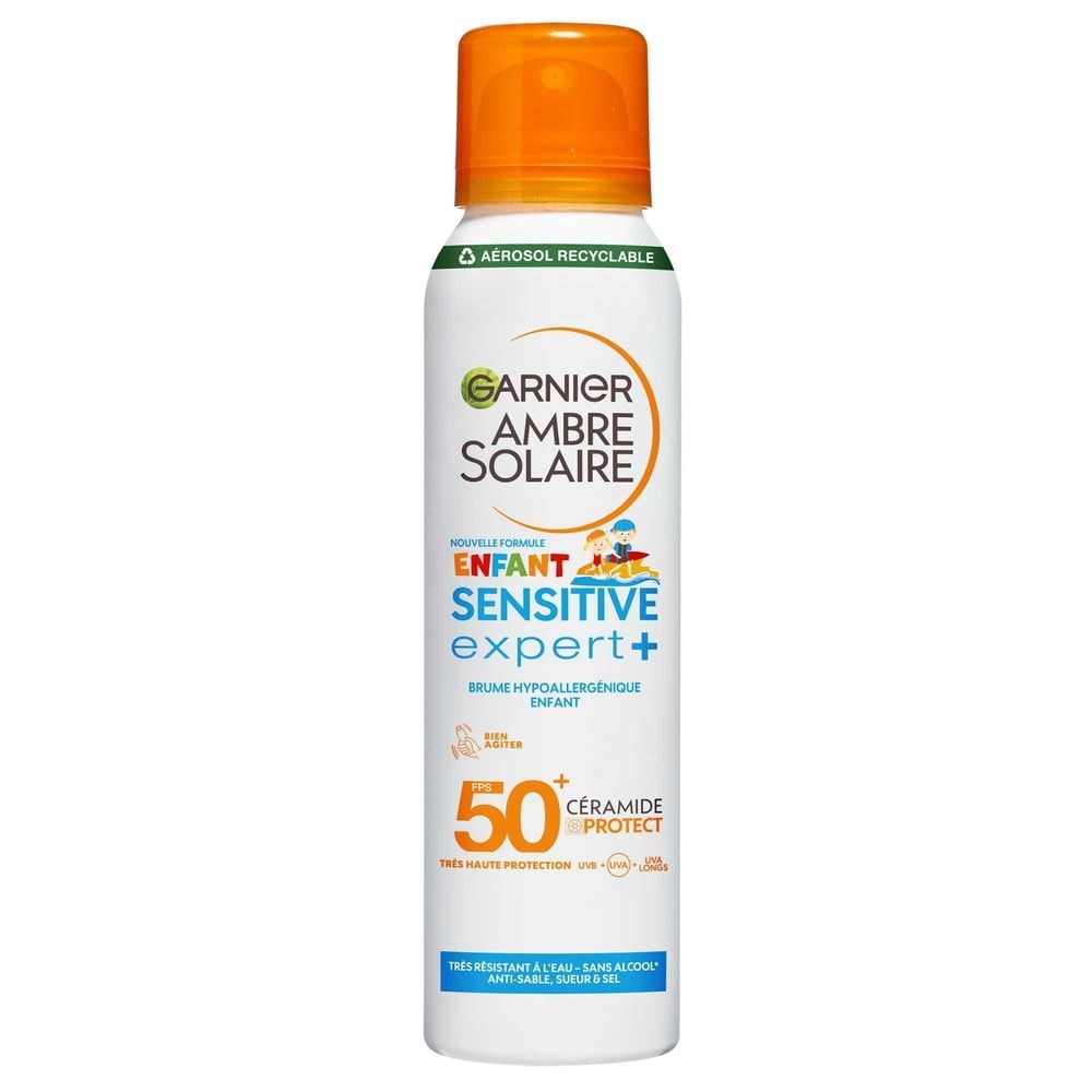 Brume Solaire Enfant Corps Spf 50+ Hypoallergénique Sensitive Expert+ Garnier Le Spray De 150ml