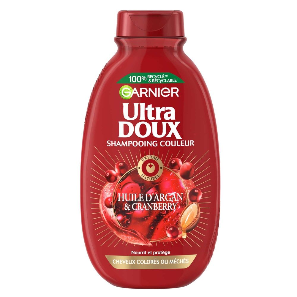 Shampoing Couleur Cheveux Colorés Ou Méchés Huile D'argan & Cranberry Ultra Doux Garnier Le Flacon De 300ml - vue 2