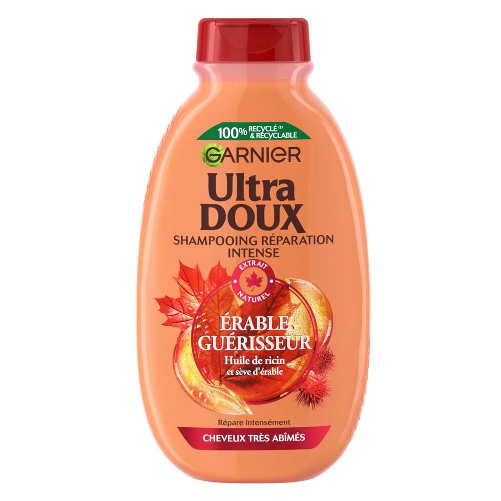Garnier ultra doux shampooing huile de ricin et sève d'erable 300ml - vue 2