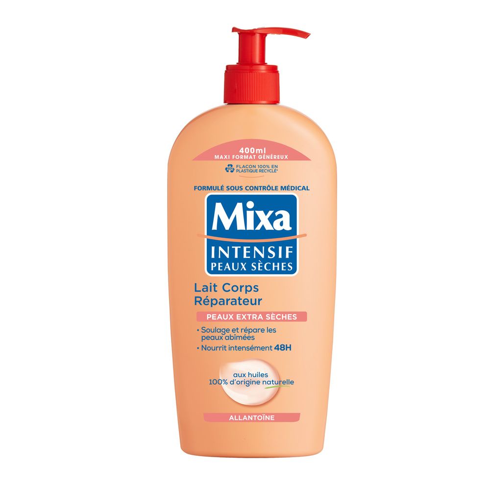 Lait Corps Peau Extra Sèche Réparateur Intensif Huiles 100% D'origine Naturelle Mixa La Pompe De 400ml - vue 2