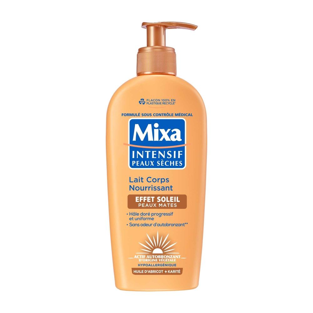 Lait Nourrissant Effet Soleil Peaux Mates Huile D' Et Karité Mixa La Pompe De 250ml - vue 2