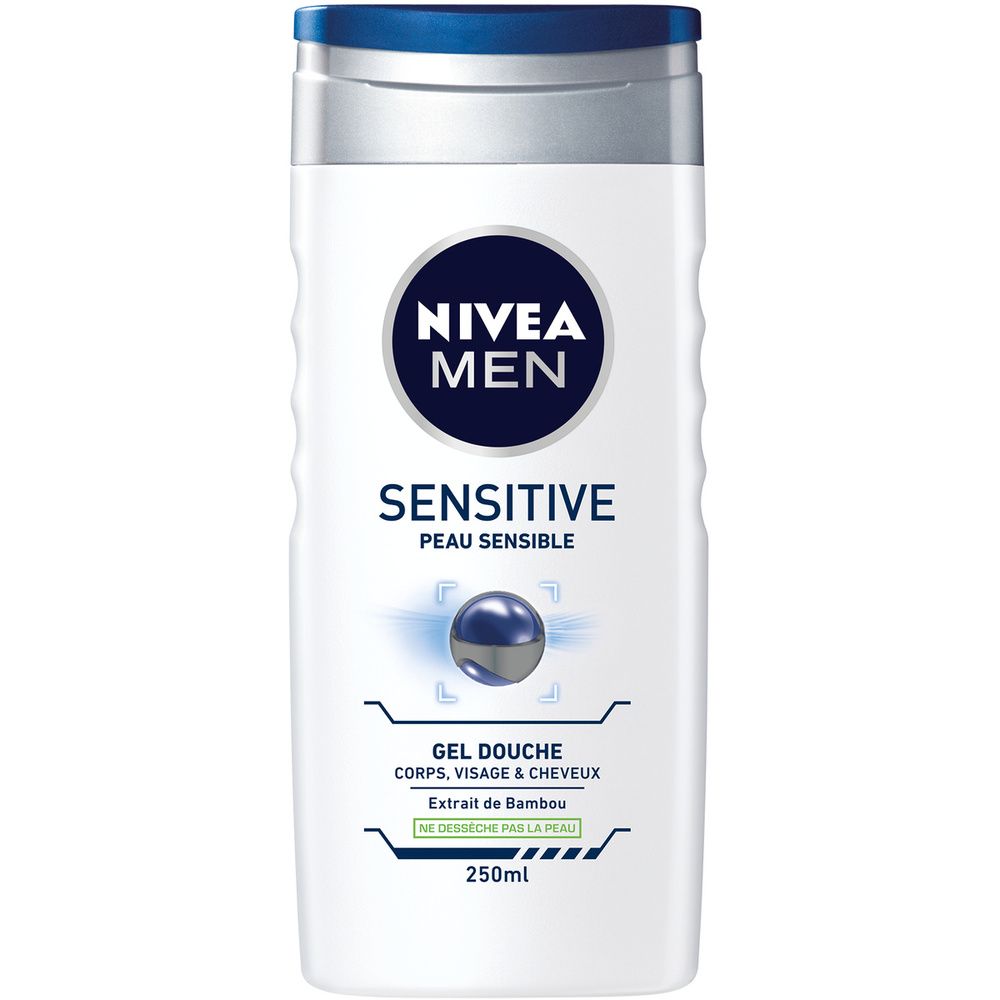 Gel Douche Homme Peau Sensibles Sensitive 3en1 Nivea Men Le Flacon De 250ml - vue 2