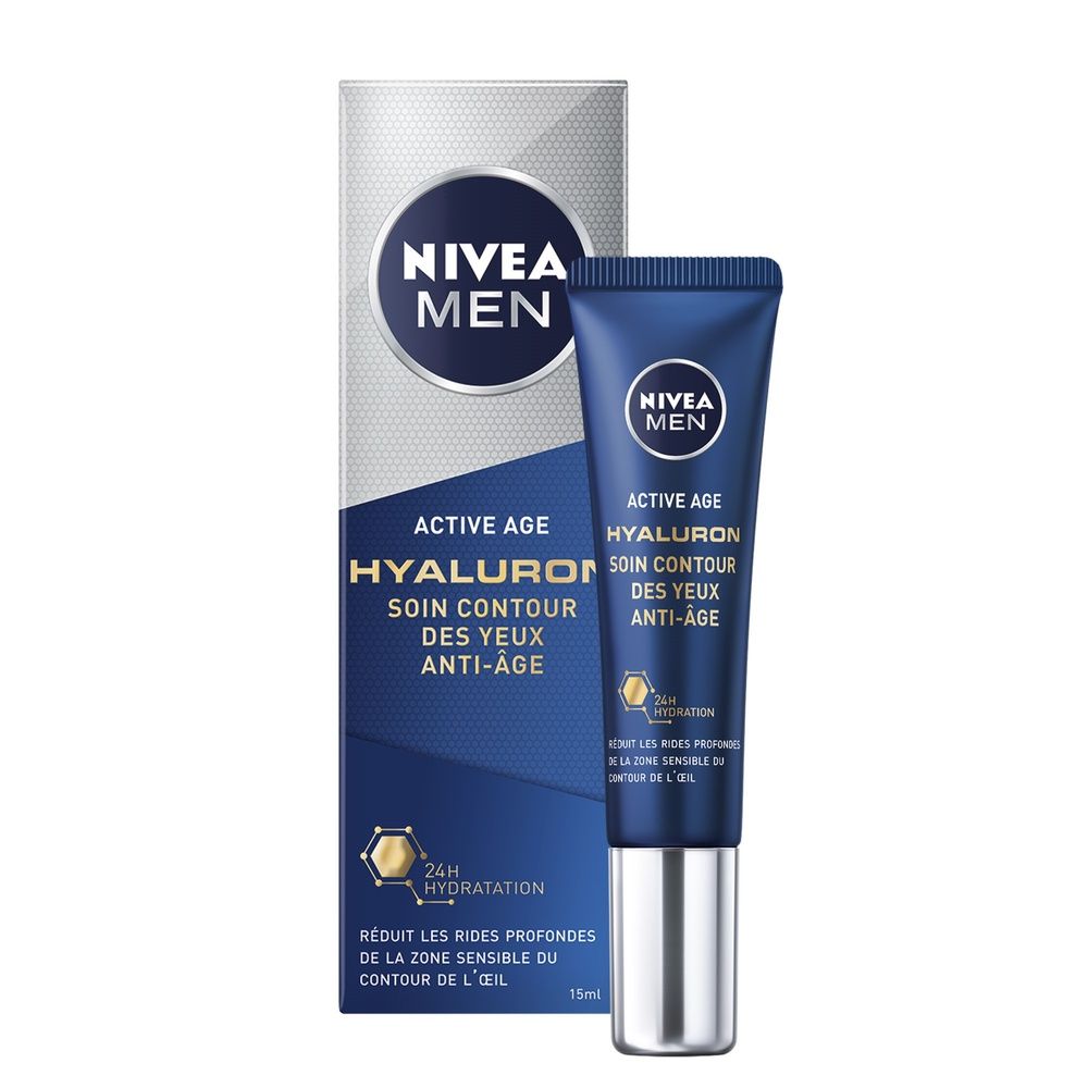 Nivea Active Age Hyaluron Soin Contour Des Yeux Anti Âge Acide Hyaluronique Crème Soin Visage Homme 15 Ml - vue 7