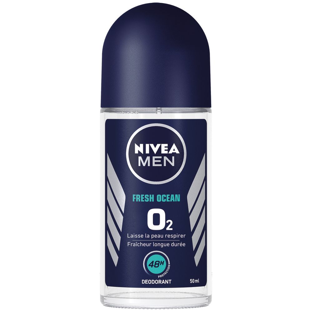 Nivea - Fresh Ocean - Déodorant Bille Protection Longue Durée O² Homme 50 Ml