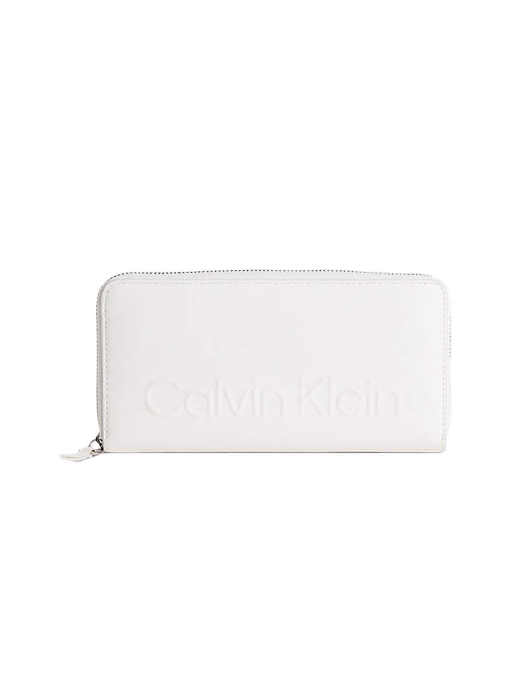Portefeuille Calvin Klein Zippé logo relief Femme