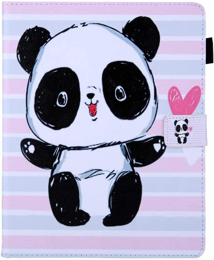 Etui Coque Kits Accessoires Pour Tablette Tactile 8 Pouces Magnétique A Rabat Motif Panda Mignon Bébé Folio Etuis Cuir Pu Arrière Bumper Avec Porte Carte Antichoc 360 Etui De Protection