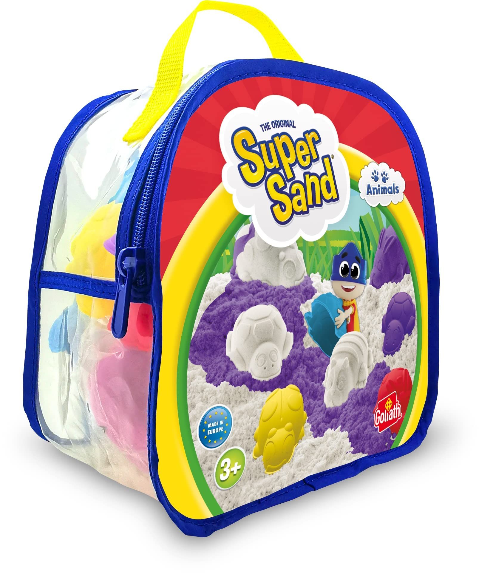 Goliath Super Sand Sac Dos Animaux Sable Magique Loisirs Créatifs Sable Modeler A Partir De Moules Et Sable Coloré Inclus