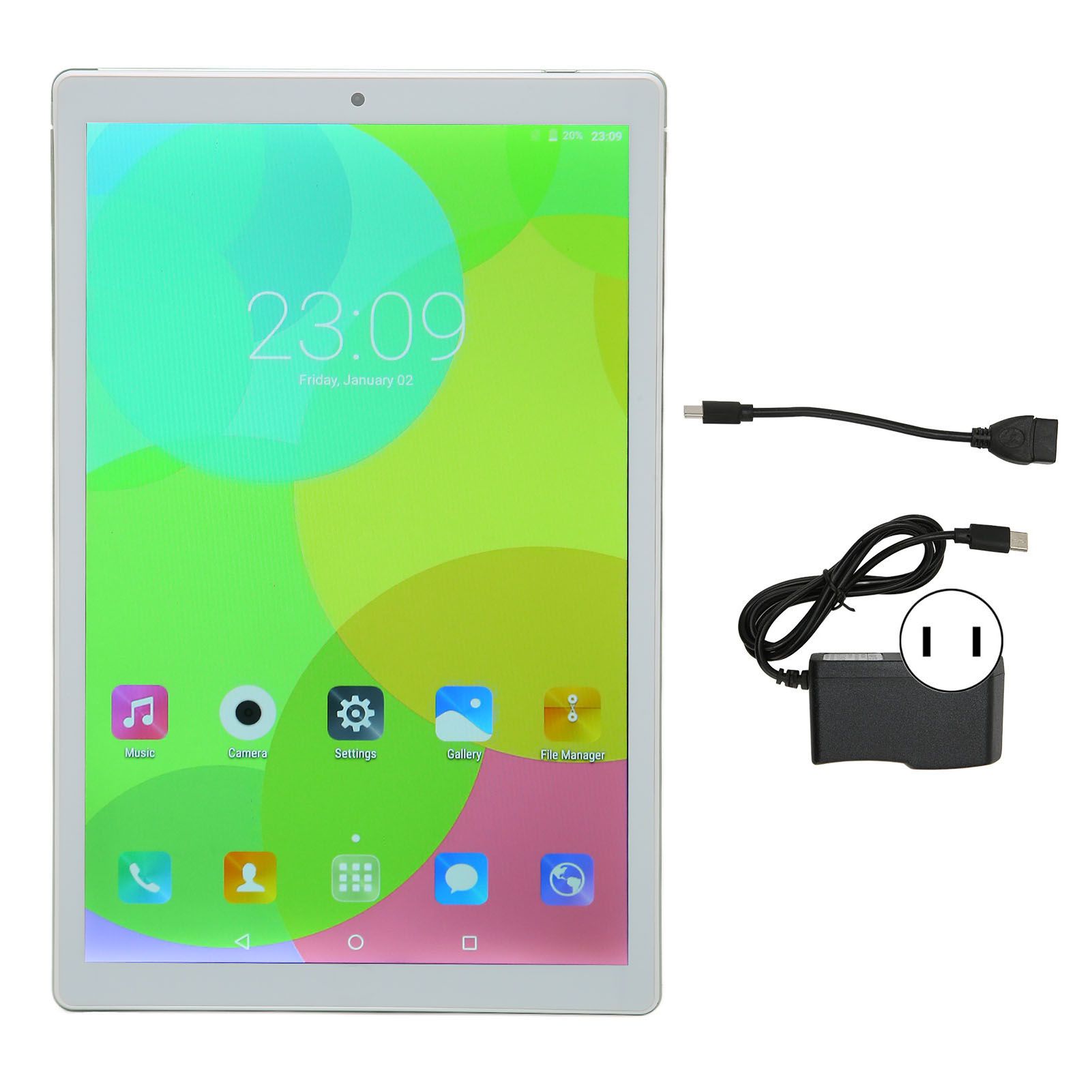 Tablette Portable verte de 10.1 pouces, 6 go de RAM, 128 go de ROM, processeur 8 c&oelig;urs, 2.4G, 5GWiFi, IPS 2560x1600, batterie 5000mAh, 100 &agrave; 240V, prise US