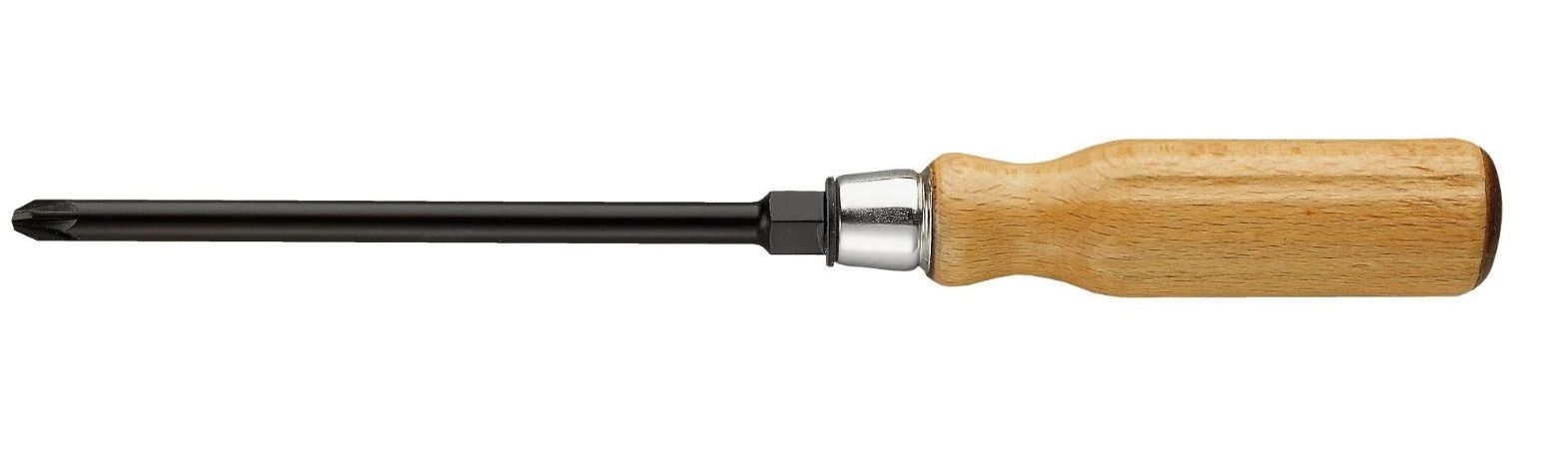 ATHH.D Tournevis manche bois pour vis cruciformes Pozidriv® lame avec 6 pans Facom ATHH.D1