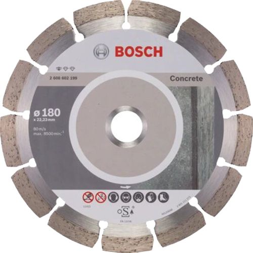 Disque à tronçonner diamanté Professional for Concrete 180 x 22 23 x 2 x 10 mm Bosch 2608602199