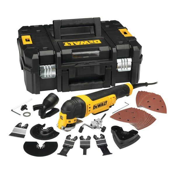 Cutter DEWALT DWE315KT + 32 accessoires en coffret T STAK