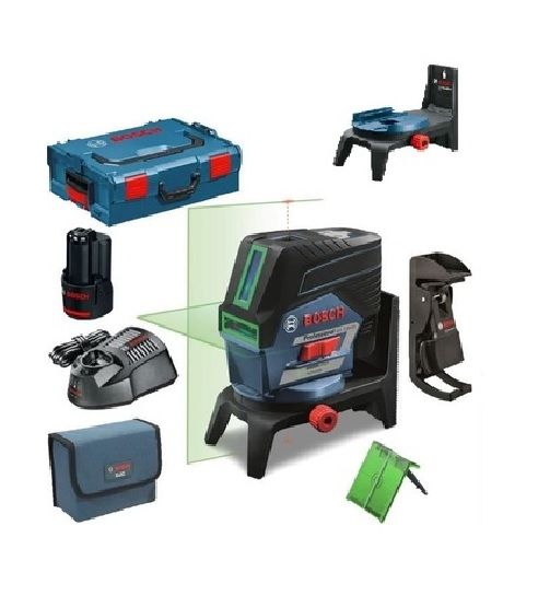 Laser combiné BOSCH GCL 2-50 CG Professional + Batterie 12V, chargeur + Support RM2 - 0601066H00