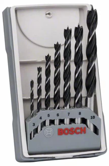 Bosch Set mèches à bois 3 à 10 mm 7 pièces - vue 2