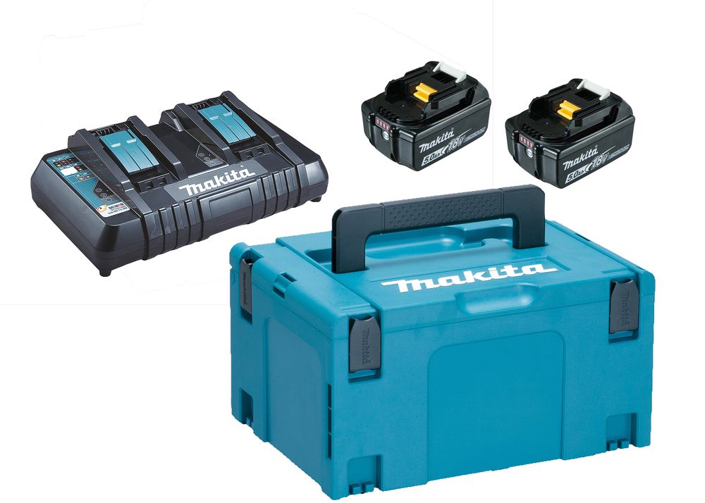 Makita Power Source Kit 18V Li 2x BL1850B + DC18RD - vue 2