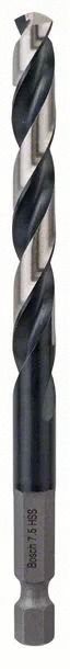Bosch Foret hélicoïdal HSS à queue six pans 7 5 mm 7.5 x 69 x 109 mm 2608577128