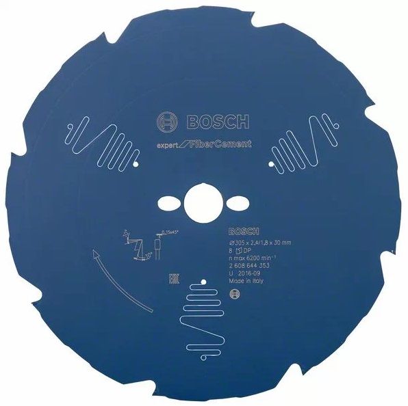 Lame pour scie circulaire 305 x 30 x 1.8 mm Bosch Accessories 2608644353 Nombre de dents par pouce : 8 1 pc