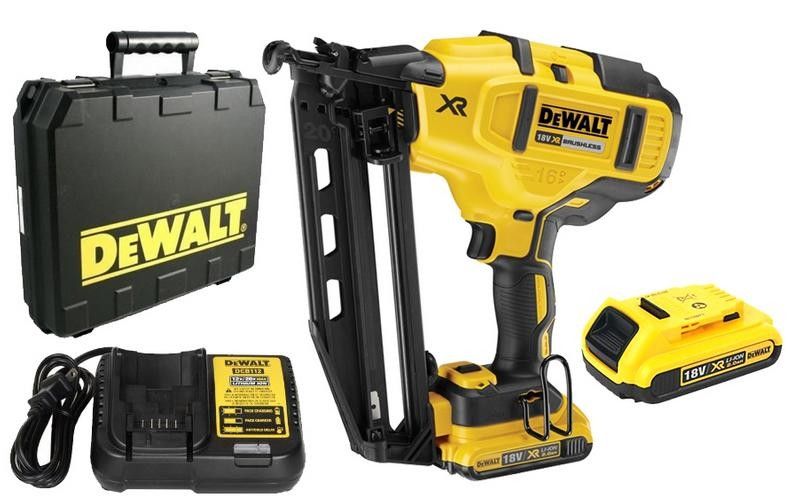 Cloueur de Finition sans fil DEWALT DCN660D2 16Ga 18 V XR Li ion 2.0 Ah moteur sans