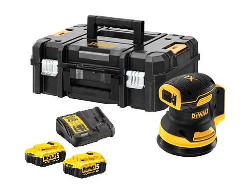 Ponceuse excentrique XR 18V 125 mm Brushless DEWALT 2 batteries 5.0Ah + coffret TSTAK sans chargeur DCW210P2 QW - vue 2