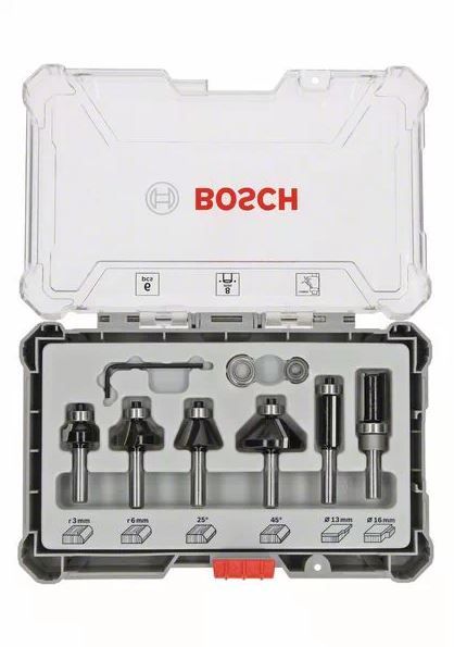 Bosch Kit de 6 fraises à araser et de bordage à queue de 8 mm - 2607017469